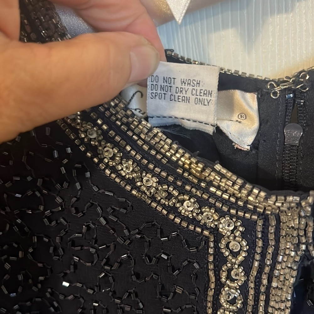 Laurence Kazar evening dress formal size XXL Sequins full length lined - Picture 5 of 14